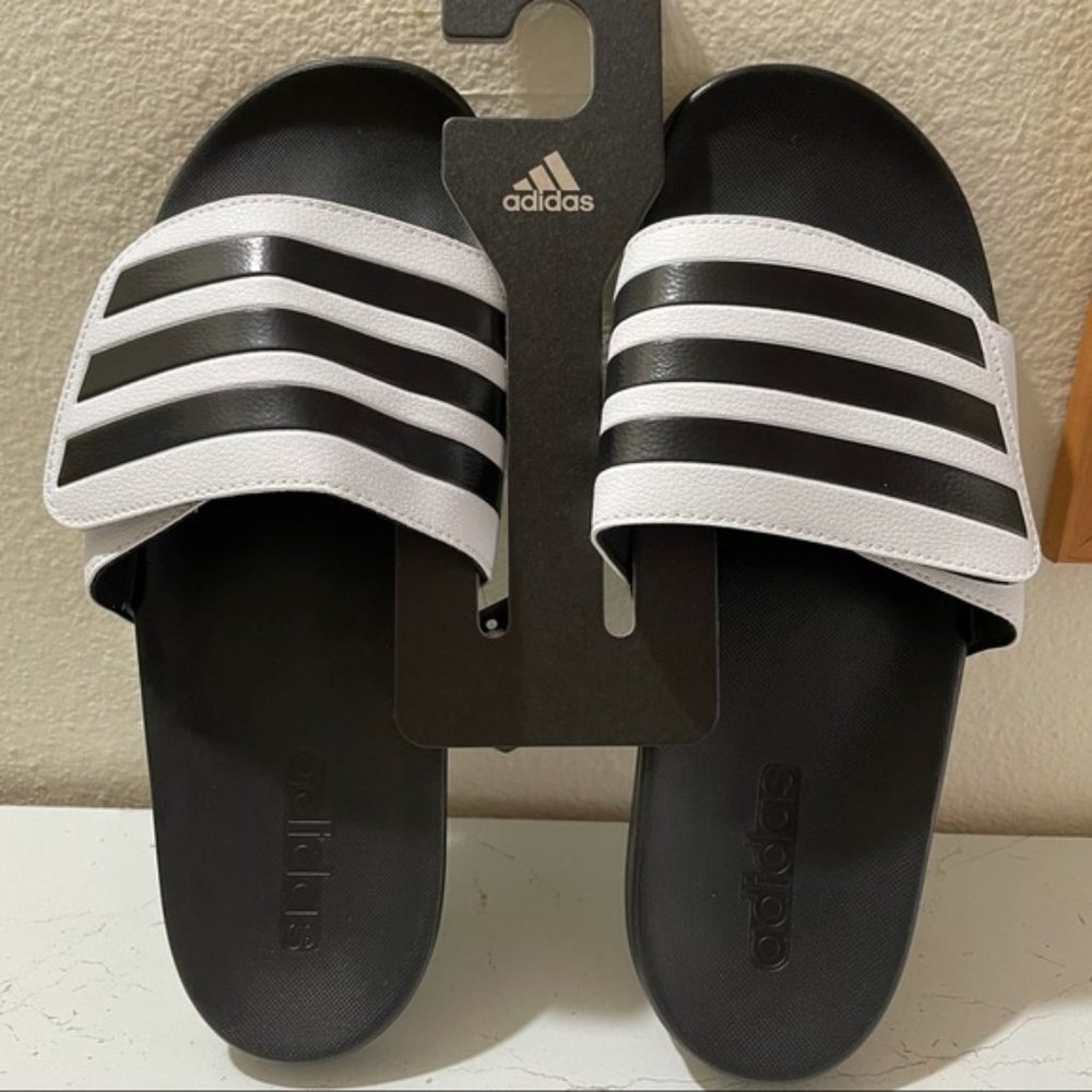 New Adidas Unisex Slide Sandal, , White, M8/W9 - Picture 6 of 7